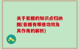 关于氨糖的知识点归纳图(氨糖有哪些功效及其作用的解析)