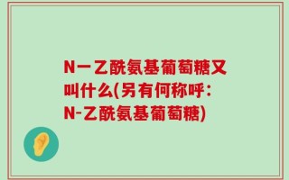 N一乙酰氨基葡萄糖又叫什么(另有何称呼：N-乙酰氨基葡萄糖)