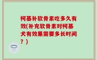 柯基补软骨素吃多久有效(补充软骨素对柯基犬有效果需要多长时间？)