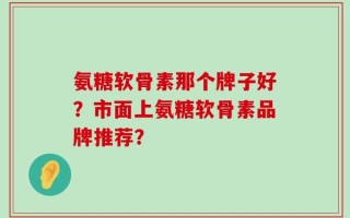 氨糖软骨素那个牌子好？市面上氨糖软骨素品牌推荐？