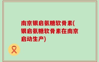 南京银启氨糖软骨素(银启氨糖软骨素在南京启动生产)