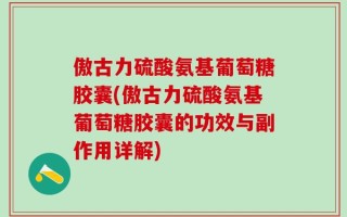 傲古力硫酸氨基葡萄糖胶囊(傲古力硫酸氨基葡萄糖胶囊的功效与副作用详解)