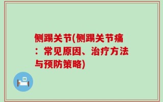 侧踢关节(侧踢关节痛：常见原因、治疗方法与预防策略)