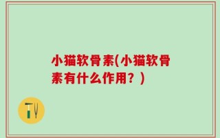 小猫软骨素(小猫软骨素有什么作用？)