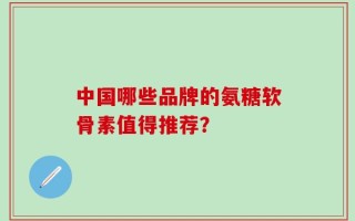 中国哪些品牌的氨糖软骨素值得推荐？