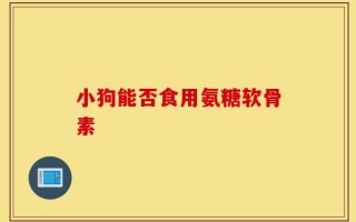 小狗能否食用氨糖软骨素