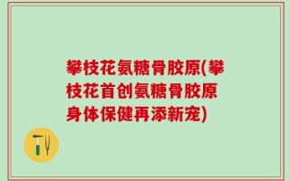 攀枝花氨糖骨胶原(攀枝花首创氨糖骨胶原 身体保健再添新宠)