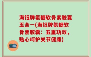 海钰牌氨糖软骨素胶囊五合一(海钰牌氨糖软骨素胶囊：五重功效，贴心呵护关节健康)