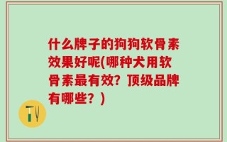 什么牌子的狗狗软骨素效果好呢(哪种犬用软骨素最有效？顶级品牌有哪些？)