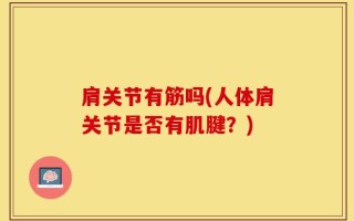 肩关节有筋吗(人体肩关节是否有肌腱？)