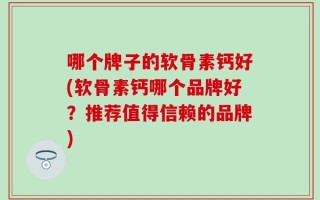 哪个牌子的软骨素钙好(软骨素钙哪个品牌好？推荐值得信赖的品牌)