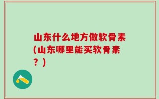 山东什么地方做软骨素(山东哪里能买软骨素？)