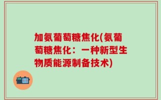 加氨葡萄糖焦化(氨葡萄糖焦化：一种新型生物质能源制备技术)