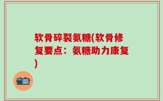 软骨碎裂氨糖(软骨修复要点：氨糖助力康复)