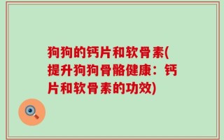 狗狗的钙片和软骨素(提升狗狗骨骼健康：钙片和软骨素的功效)