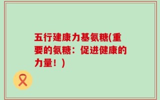 五行建康力基氨糖(重要的氨糖：促进健康的力量！)