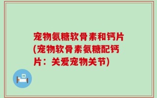 宠物氨糖软骨素和钙片(宠物软骨素氨糖配钙片：关爱宠物关节)