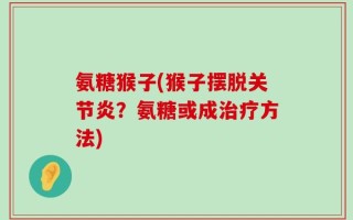 氨糖猴子(猴子摆脱关节炎？氨糖或成治疗方法)