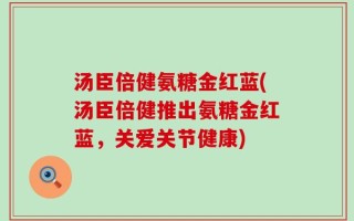 汤臣倍健氨糖金红蓝(汤臣倍健推出氨糖金红蓝，关爱关节健康)