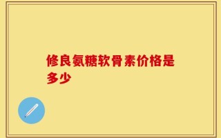 修良氨糖软骨素价格是多少