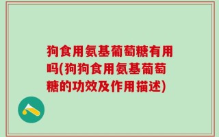 狗食用氨基葡萄糖有用吗(狗狗食用氨基葡萄糖的功效及作用描述)