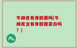 牛蹄皮有骨胶原吗(牛蹄皮含有骨胶原蛋白吗？)