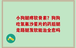 小狗腿疼软骨素？狗狗吃氧氟沙星片的药后腿走路腿发软能治全愈吗