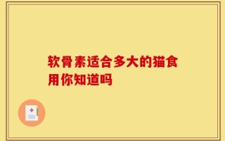 软骨素适合多大的猫食用你知道吗