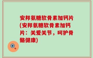 安邦氨糖软骨素加钙片(安邦氨糖软骨素加钙片：关爱关节，呵护骨骼健康)