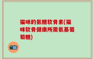 猫咪的氨糖软骨素(猫咪软骨健康所需氨基葡萄糖)