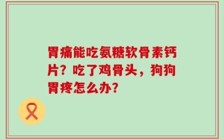 胃痛能吃氨糖软骨素钙片？吃了鸡骨头，狗狗胃疼怎么办？