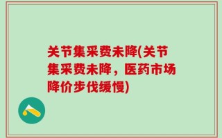关节集采费未降(关节集采费未降，医药市场降价步伐缓慢)