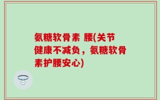 氨糖软骨素 腰(关节健康不减负，氨糖软骨素护腰安心)