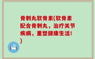骨刺丸软骨素(软骨素配合骨刺丸，治疗关节疾病，重塑健康生活！)