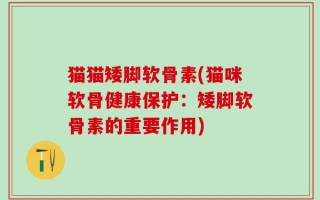 猫猫矮脚软骨素(猫咪软骨健康保护：矮脚软骨素的重要作用)