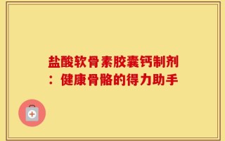 盐酸软骨素胶囊钙制剂：健康骨骼的得力助手