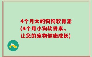4个月大的狗狗软骨素(4个月小狗软骨素，让您的宠物健康成长)