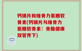 钙镁片和维骨力氨糖软骨素(钙镁片与维骨力氨糖软骨素：骨骼健康双管齐下)