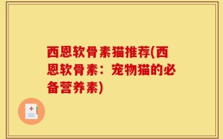 西恩软骨素猫推荐(西恩软骨素：宠物猫的必备营养素)
