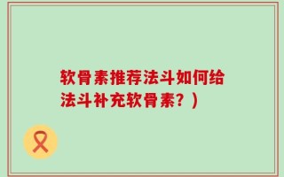 软骨素推荐法斗如何给法斗补充软骨素？)
