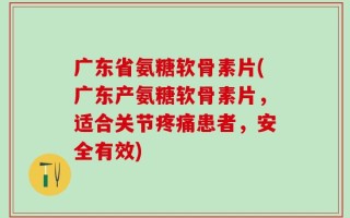 广东省氨糖软骨素片(广东产氨糖软骨素片，适合关节疼痛患者，安全有效)