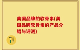 美国品牌的软骨素(美国品牌软骨素的产品介绍与评测)