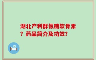 湖北产利群氨糖软骨素？药品简介及功效？