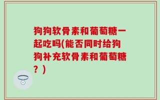 狗狗软骨素和葡萄糖一起吃吗(能否同时给狗狗补充软骨素和葡萄糖？)