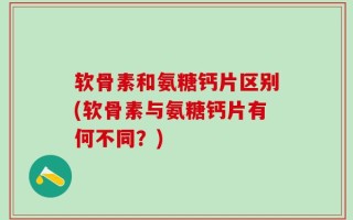 软骨素和氨糖钙片区别(软骨素与氨糖钙片有何不同？)