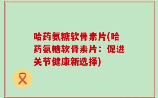 哈药氨糖软骨素片(哈药氨糖软骨素片：促进关节健康新选择)