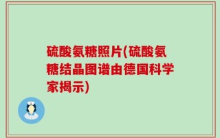 硫酸氨糖照片(硫酸氨糖结晶图谱由德国科学家揭示)