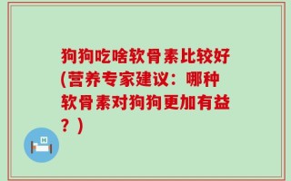 狗狗吃啥软骨素比较好(营养专家建议：哪种软骨素对狗狗更加有益？)
