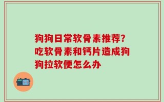 狗狗日常软骨素推荐？吃软骨素和钙片造成狗狗拉软便怎么办
