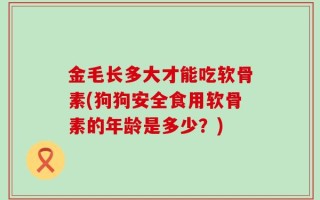 金毛长多大才能吃软骨素(狗狗安全食用软骨素的年龄是多少？)
